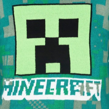 Minecraft Green children's knit sweater 8 years