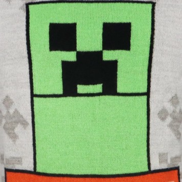 Minecraft Grey children's knitted sweater 12 years