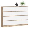 KOMODA K140 8SZ CLP PK SONOMA / BIAŁA