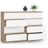 KOMODA K140 8SZ CLP PK SONOMA / BIAŁA