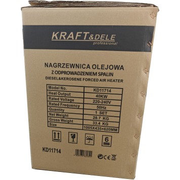 Nagrzewnica olejowa 40kW z odprowadzeniem spalin KD11714