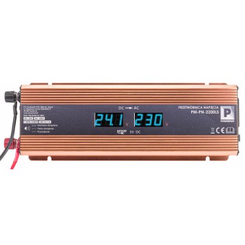 Przetwornica NAPIĘCIA Samochodowa 24V 2200W LCD PM-PN-2200LS
