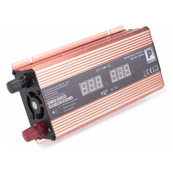 Przetwornica NAPIĘCIA Samochodowa 12V 1200W LCD PM-PN-1200LS