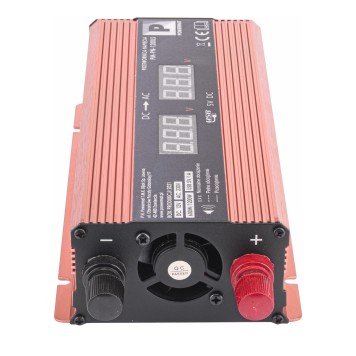 Przetwornica NAPIĘCIA Samochodowa 12V 1200W LCD PM-PN-1200LS