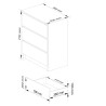 KOMODA K 60 cm 3 SZUFLADY SONOMA / BIAŁA