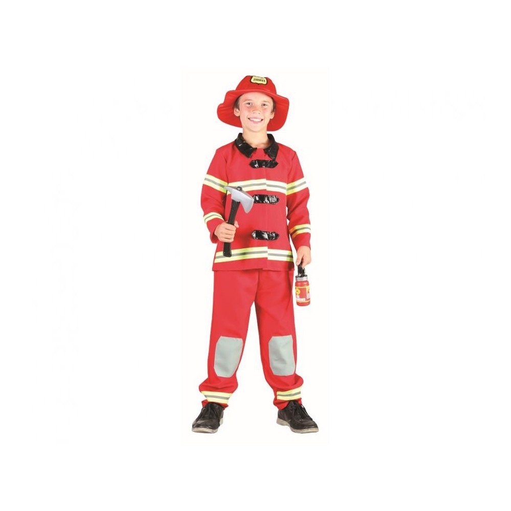 Fireman Fire Fighter, costume 110/120 cm