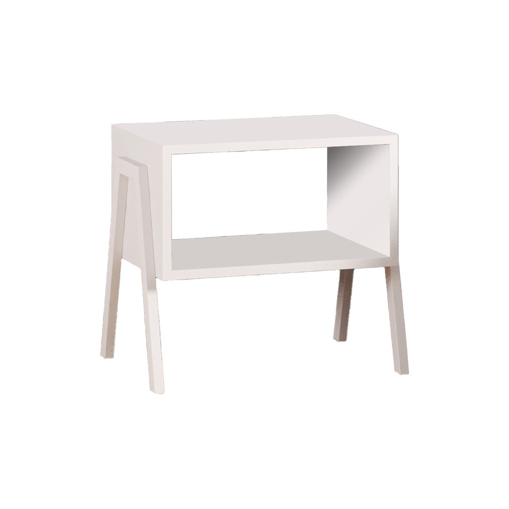 Table de chevet bois avec pieds en métal blanc 49x35x49 cm
Table de chevet bois avec pieds en métal blanc 49x35x49 cm