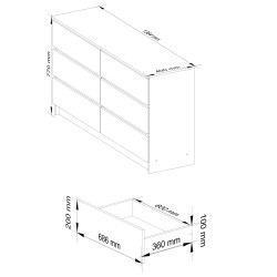 KOMODA K140 6SZ CLP OLCHA