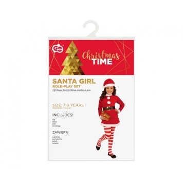 Christmas Santa Girl, Santa Claus girl costume 7-9 years