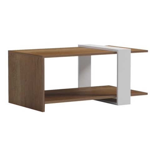 Coffee table Masasi pakoworld in natural-white color 80x50x35cm