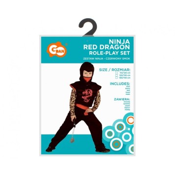 Ninja Red Dragon Ninja Costume 120/130 cm