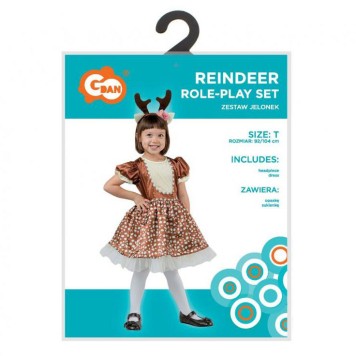 Halloween Brown Reindeer Costume 92/104 cm