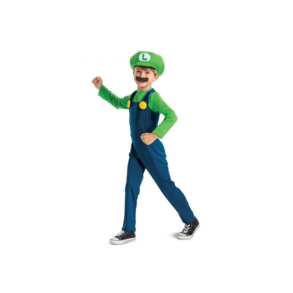 Super Mario Luigi costume 4-6 years