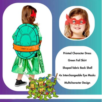 Teenage Mutant Ninja Turtles girl costume 4-6 years