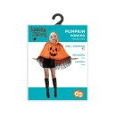 Halloween Scary Pumpkin Adult Poncho, Costume Accessory M
