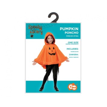 Halloween Smile Pumpkin poncho, costume accessory