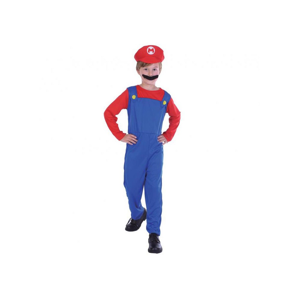 Halloween Blue Plumber Costume 110/120 cm