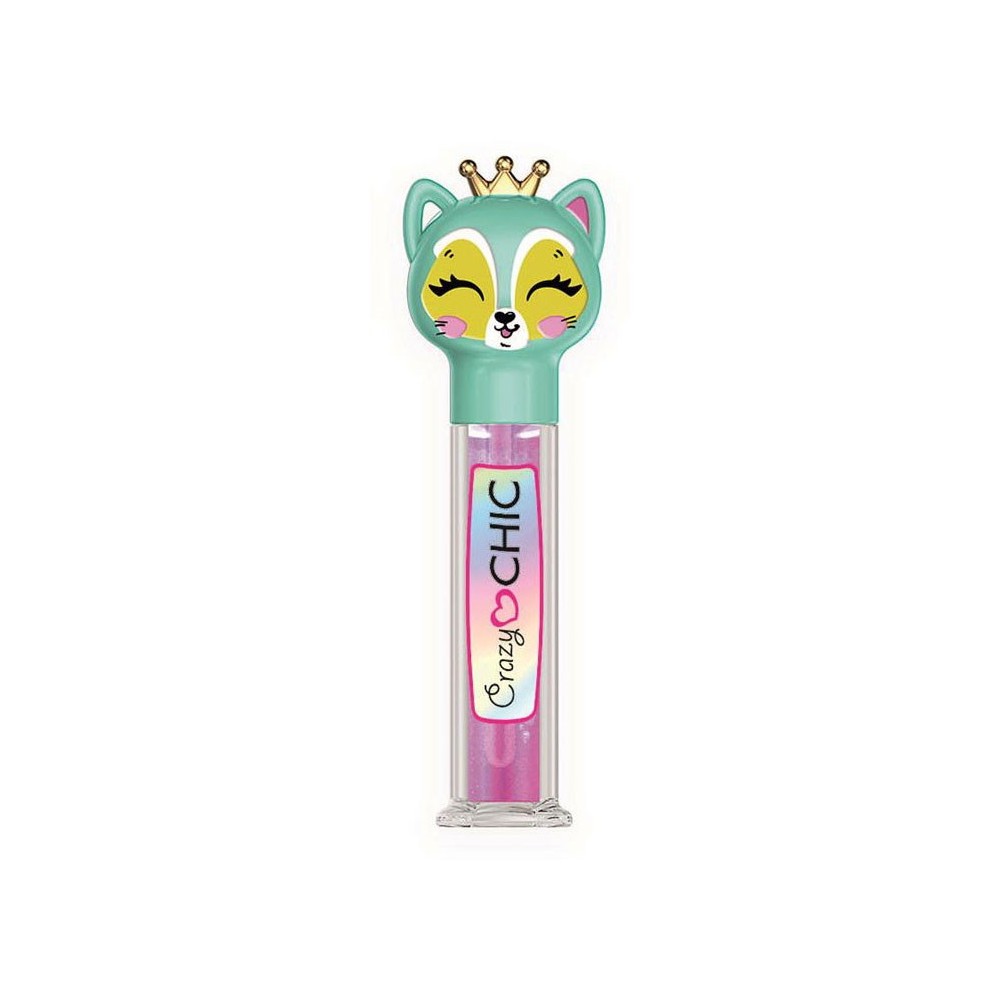 Crazy Chic Raccoon Queen animal-themed lip gloss Clementoni