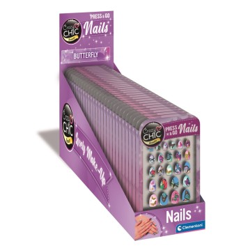 Crazy Chic Butterfly Clementoni artificial nail set