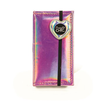 Crazy Chic Holo Purple wallet-shaped makeup set Clementoni