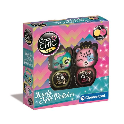 Crazy Chic Lovely Bears glitter nail polish set Clementoni