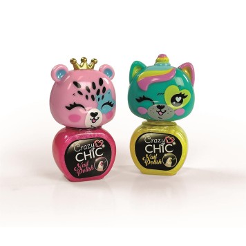 Crazy Chic Lovely Bears glitter nail polish set Clementoni
