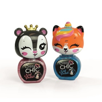 Crazy Chic Lovely Tigers glitter nail polish set Clementoni
