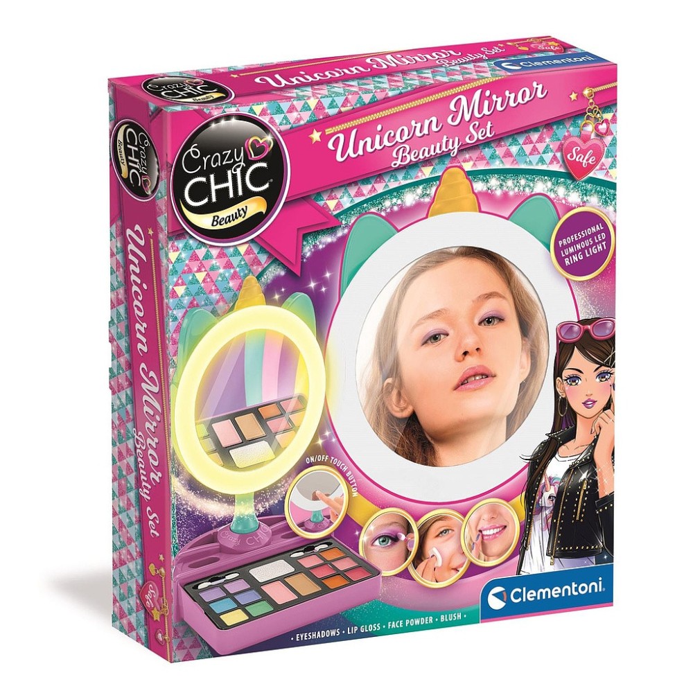 Crazy Chic Unicorn Mirrored Beauty Set Clementoni