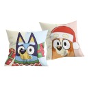 Bluey Christmas pillow, decorative pillow 40x40 cm