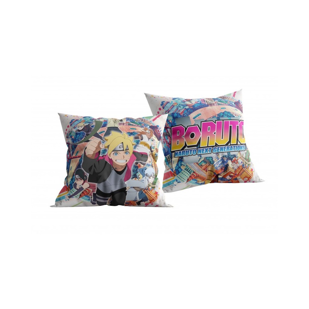 Naruto Cityscape Boruto decorative pillow 40x40 cm