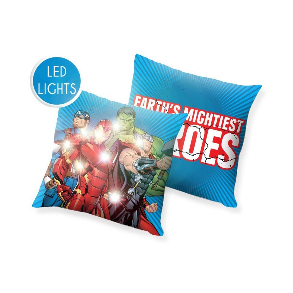 Avengers LED Light-Up Pillow, Decorative Pillow 40x40 cm