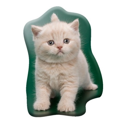 Cat Creamy Whiskers shaped decorative pillow 40x32 cm Velvet