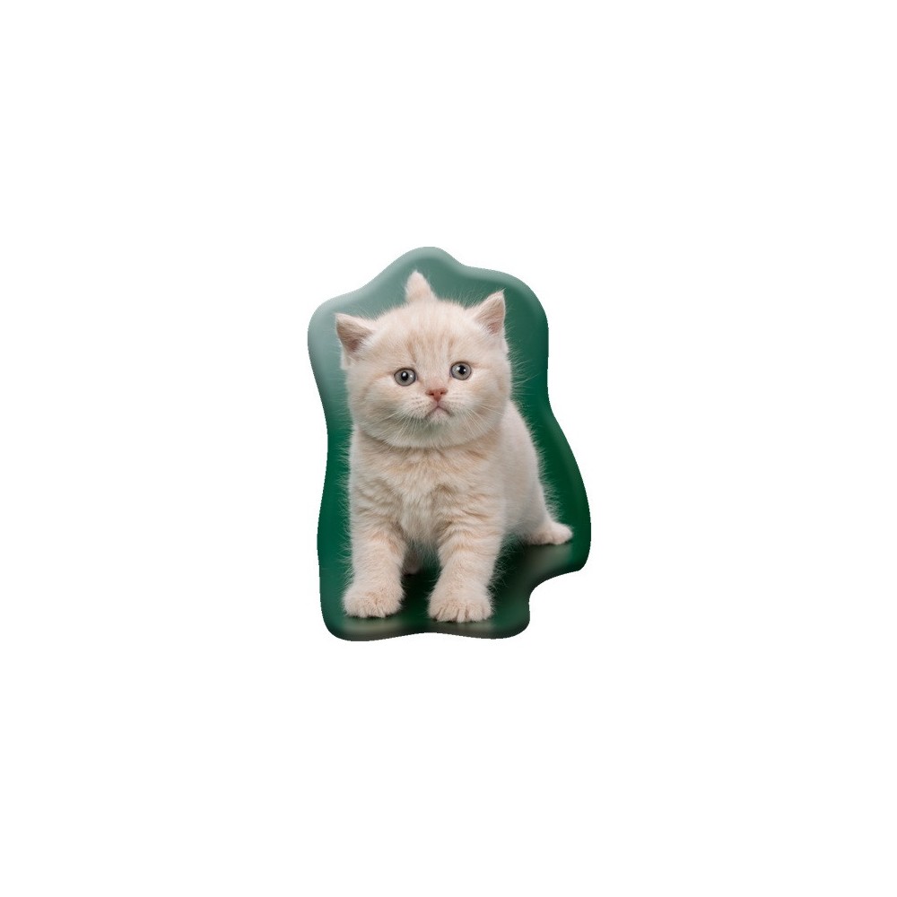 Cat Creamy Whiskers shaped decorative pillow 40x32 cm Velvet