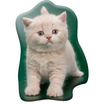 Cat Creamy Whiskers shaped decorative pillow 40x32 cm Velvet