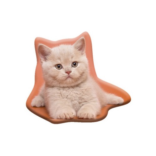 Cat Fluffy decorative pillow 38x33 cm Velour
