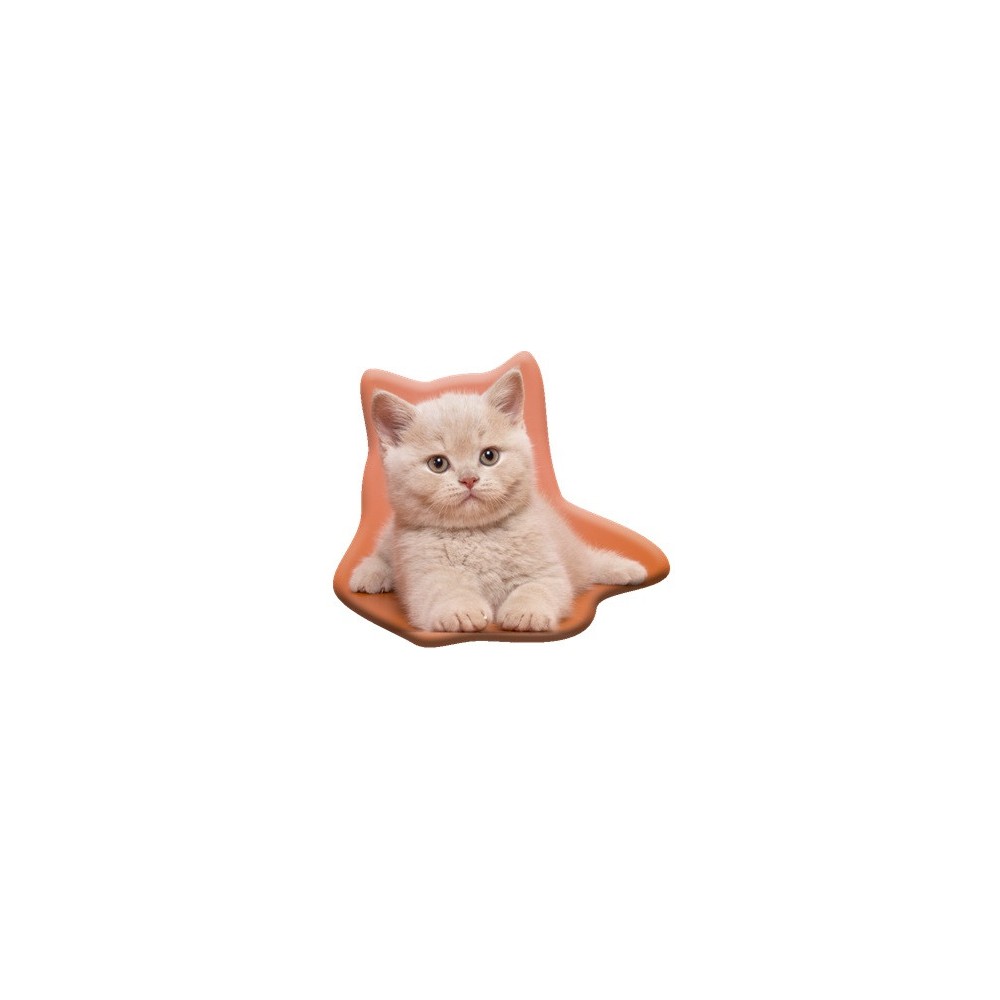 Cat Fluffy decorative pillow 38x33 cm Velour