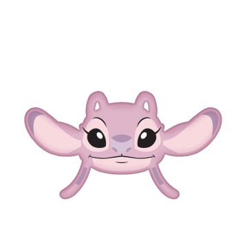 Disney Lilo and Stitch Angel Pink 3D decorative pillow 35 cm