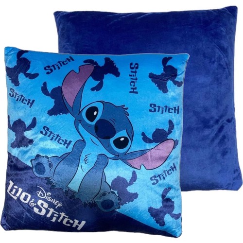 Disney Lilo and Stitch Happy velvet decorative pillow 38x38 cm
