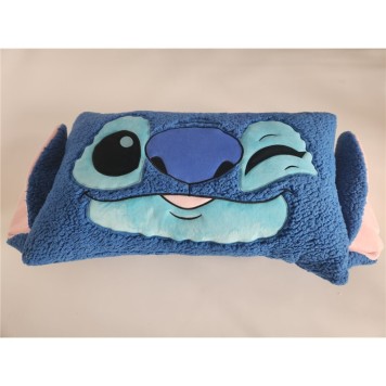 Disney Lilo and Stitch Wink shaped cushion, decorative pillow Sherpa