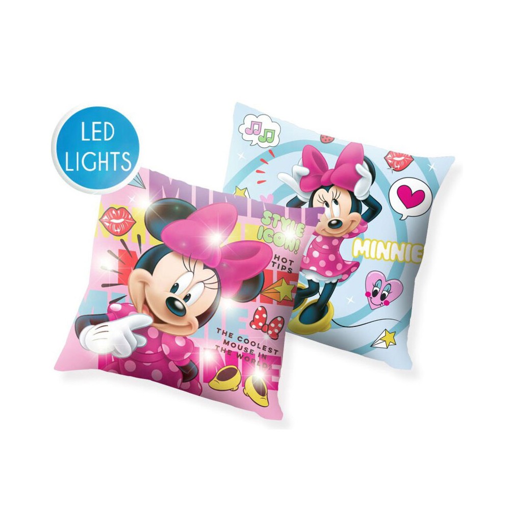 Disney Minnie  LED Light-Up Pillow, Decorative Pillow 40x40 cm