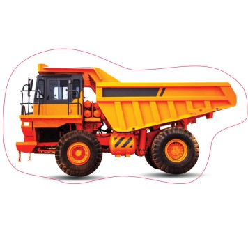 Construction decorative pillow 49*30 cm