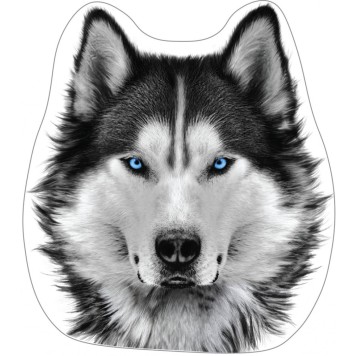Dog Wolf shaped pillow, decorative pillow 40*34 cm