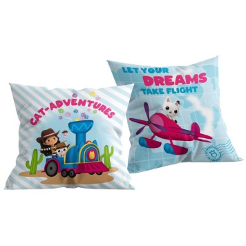 Gabby's Dollhouse Cat-Adventures cushion, decorative pillow 40x40 cm