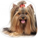 Dog Yorkie  shape pillow, decorative pillow 34x37 cm