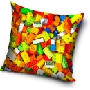 Bricks Lego pattern pillow, decorative pillow 40x40 cm