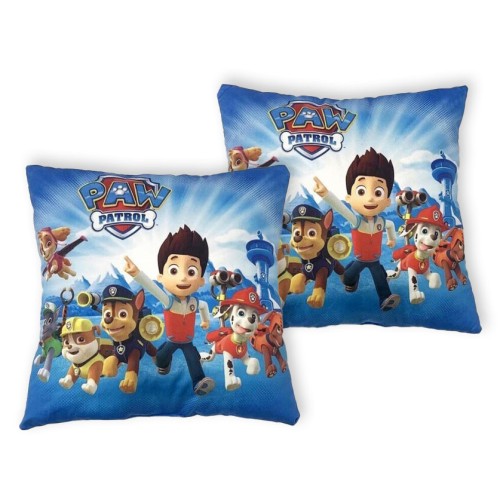 Paw Patrol Go pillow, decorative cushion 40x40 cm Velour