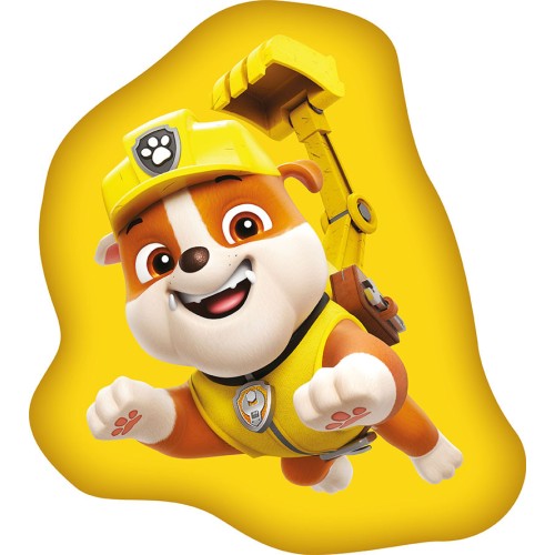 Paw Patrol Rubble Yellow shape pillow, decorative pillow 38x32 cm Velour