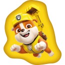Paw Patrol Rubble Yellow shape pillow, decorative pillow 38x32 cm Velour