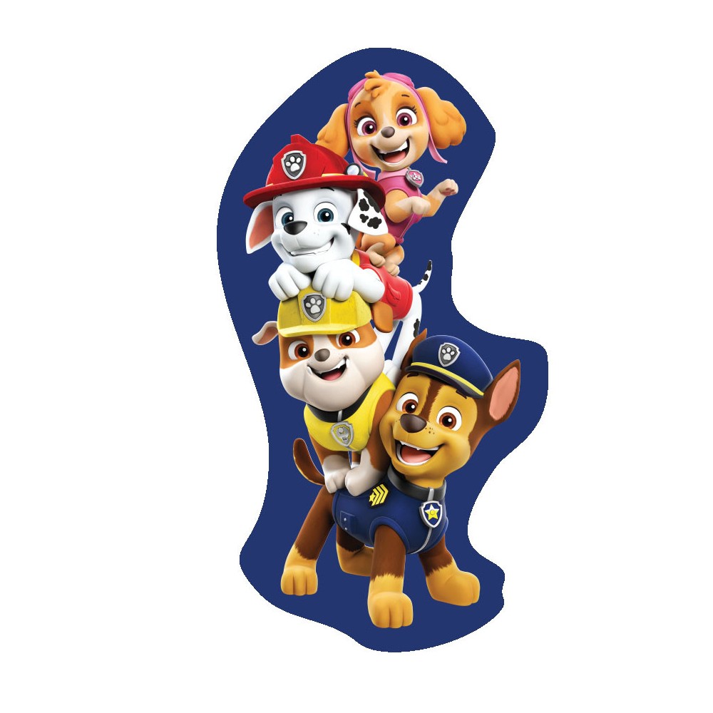 Paw Patrol Team shaped pillow, decorative pillow 42x20 cm