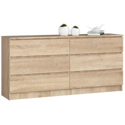 KOMODA K160 6SZ CLP DĄB SONOMA